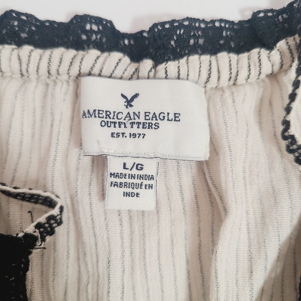 AE Black and White Striped Women's Tank Top - Picture 7 of 7